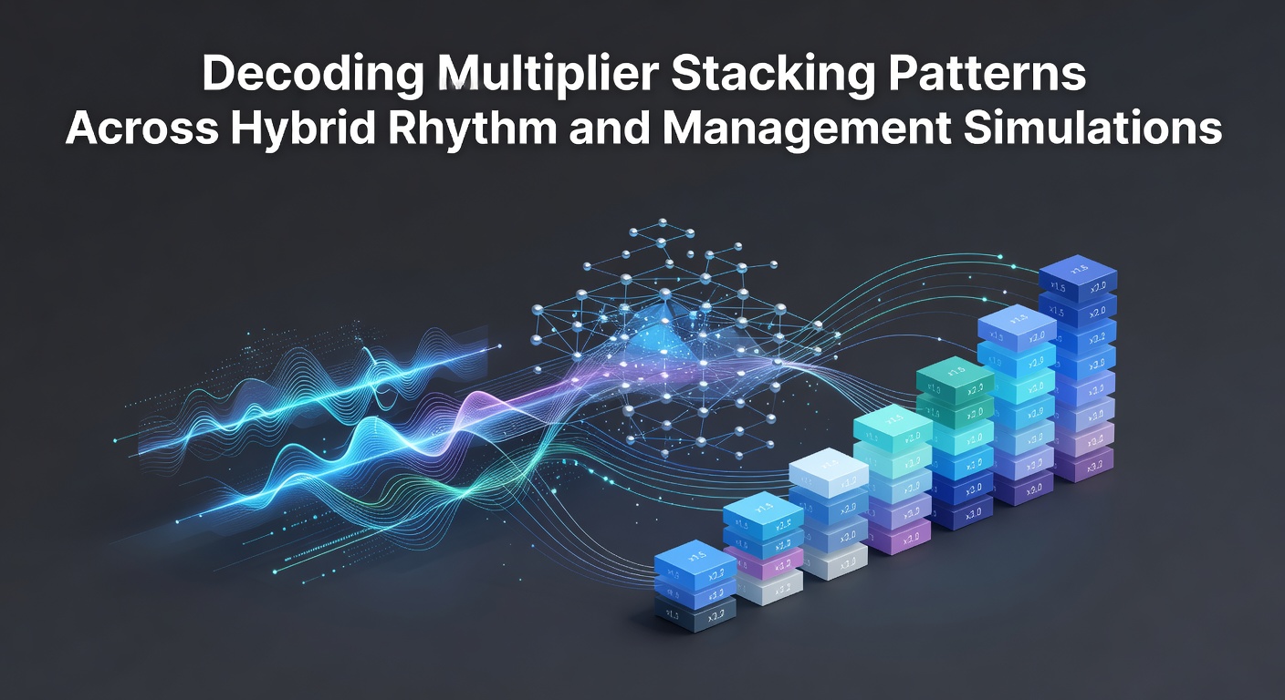 Visual representation of multiplier stacking patterns in rhythm and management simulation hybrids
