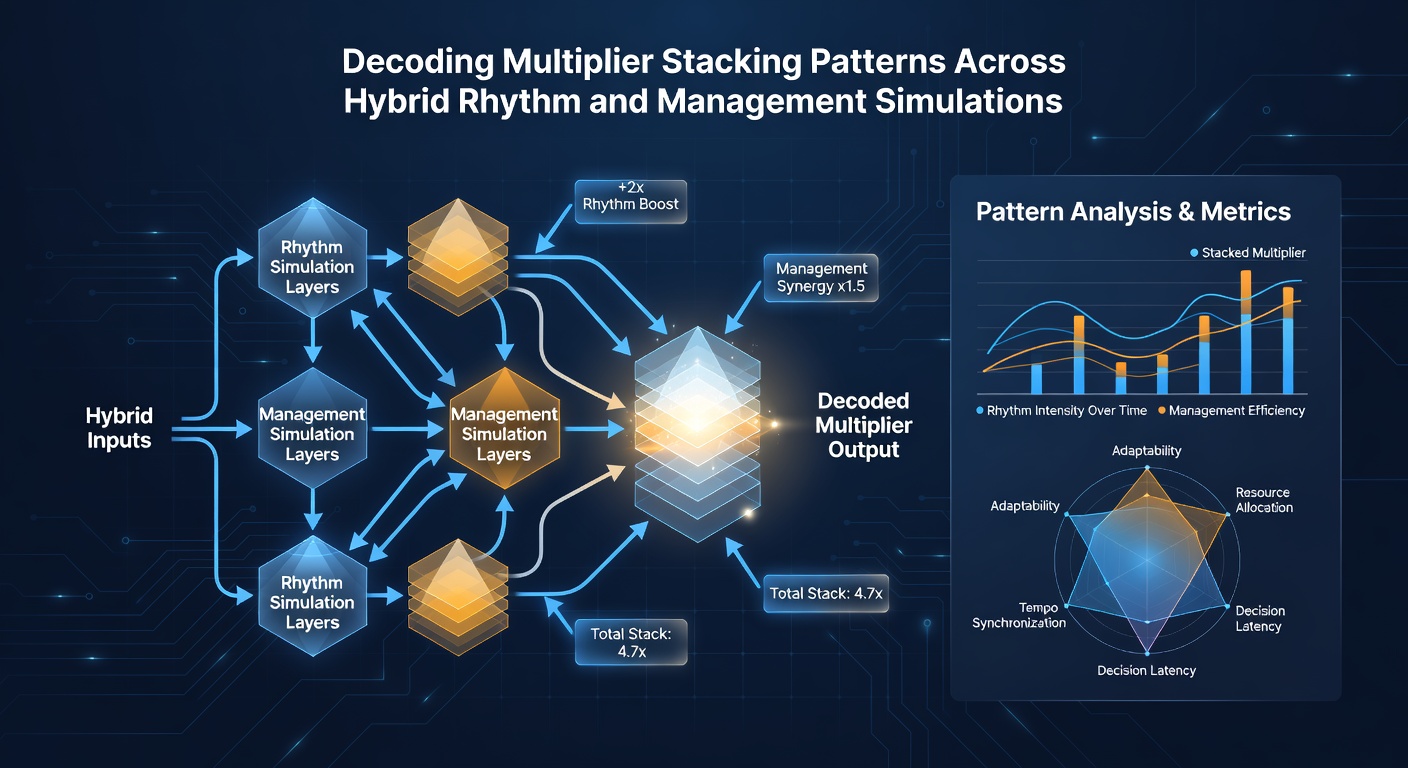 Diagram showing stacking configurations and timing windows in hybrid game systems