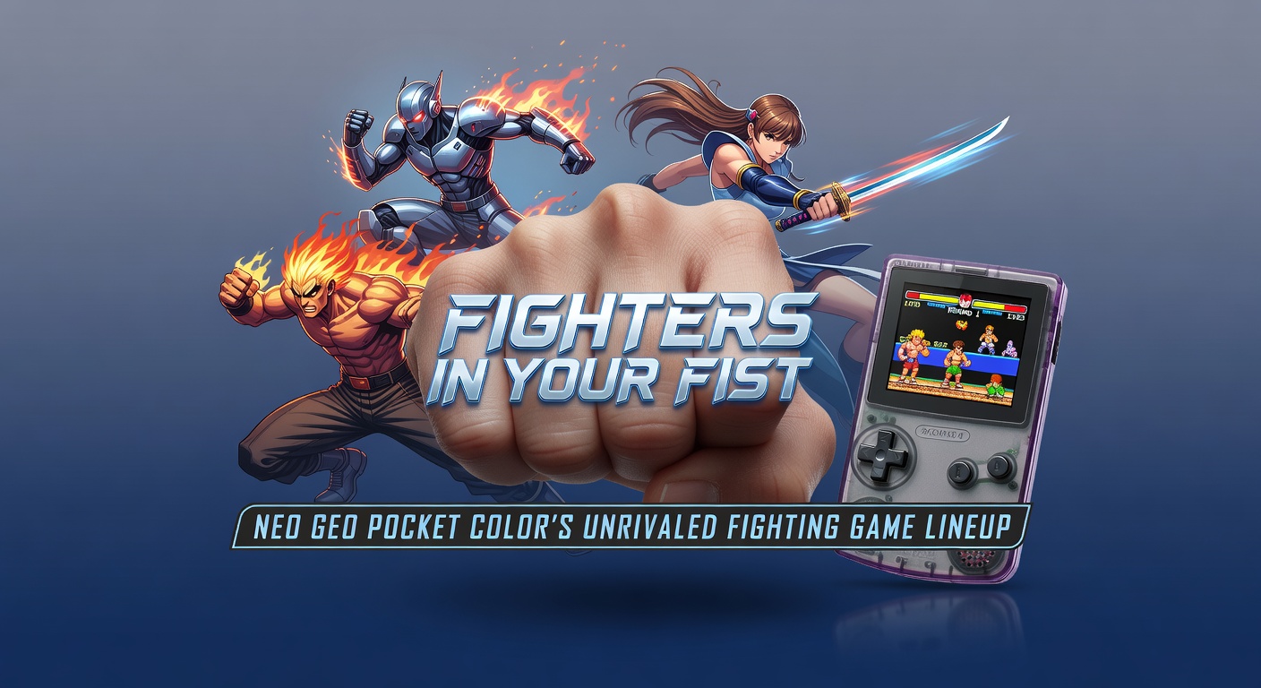Close-up of Fatal Fury: First Contact gameplay on Neo Geo Pocket Color, highlighting Terry Bogard's iconic power geyser special amid explosive effects