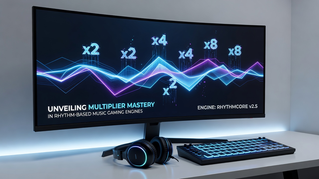 Detailed breakdown of multiplier tiers and combo tracking in a music rhythm engine dashboard